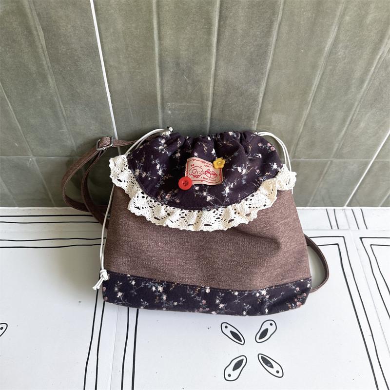 Lace Checkered Pattern Backpack With Cute Color Block Design For Kindergarten Boys And Girls