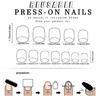 24 Piezas Uñas Postizas Cuadradas Uñas con Pegamento Francesas Uñas Falsas Uñas Artificiales Regalos para Mujeres Niñas