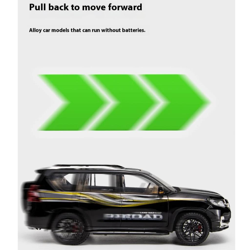 1/18 Scale Toyota PRADO Large Off Road SUV Vehicle Alloy Diecast Metal Car Model Boutique Collection Hobby Decoration Gift for Friend