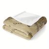 1pc 3D Printed Earth World Map Flannel Throw Blanket - Super Soft Plush Microfiber Polyester