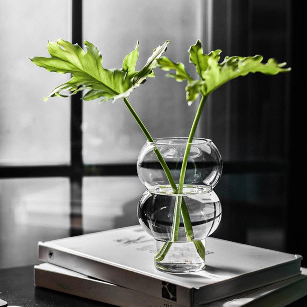 300/520ml Coffee Mug Gourd Shape Cocktail Glass Household Transparent Whiskey Wine Yogurt Dessert Glass Cup Bar Drinkware