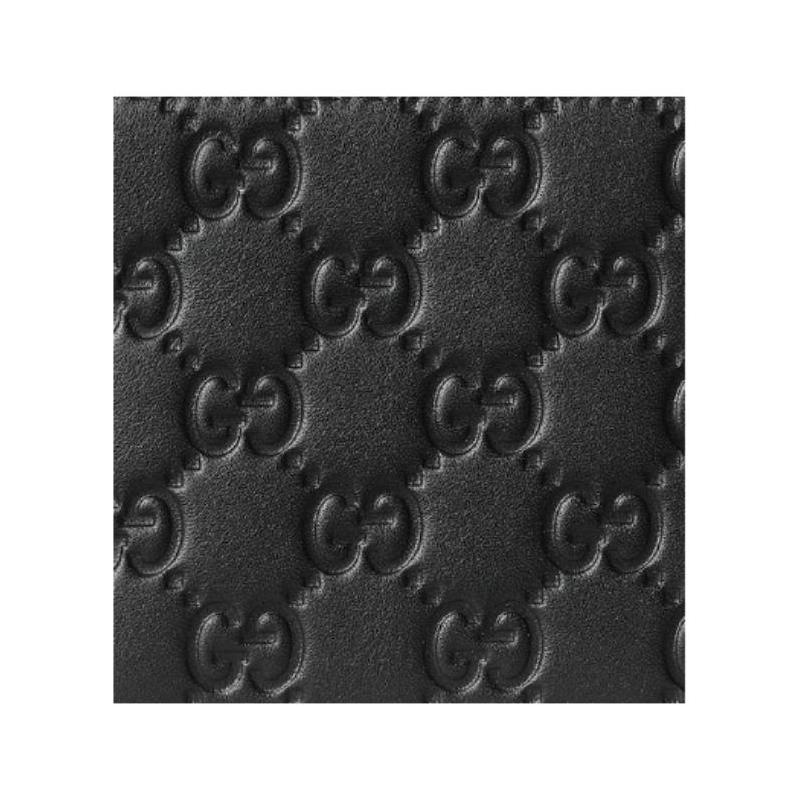 Gucci GG Emblem Portafoglio GG embossed pattern bifold cow leather wallet men's black