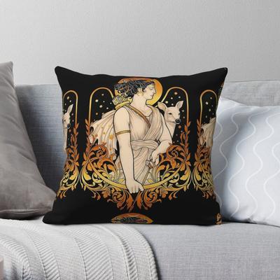 Artemis Goddess Diana Mytho Pillowcase Polyester Linen Velvet Printed Zip Decorative Pillow Case Car Cushion Cover 18"
