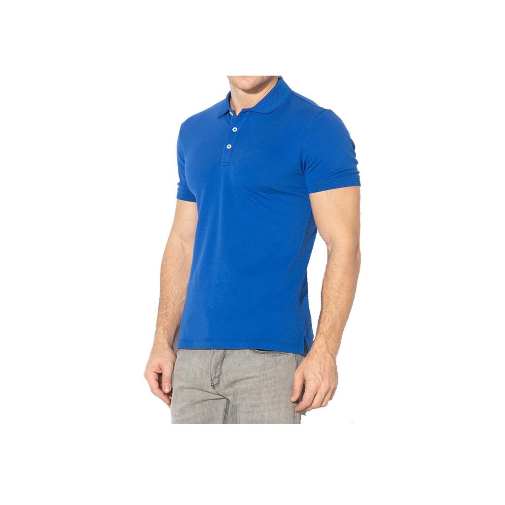 Emporio Armani Ss22 Brand Logo Pattern Solid Color Short Sleeve Polo Shirt Men Polo Shirts Blue 8N1F92-1JPTZ-0945