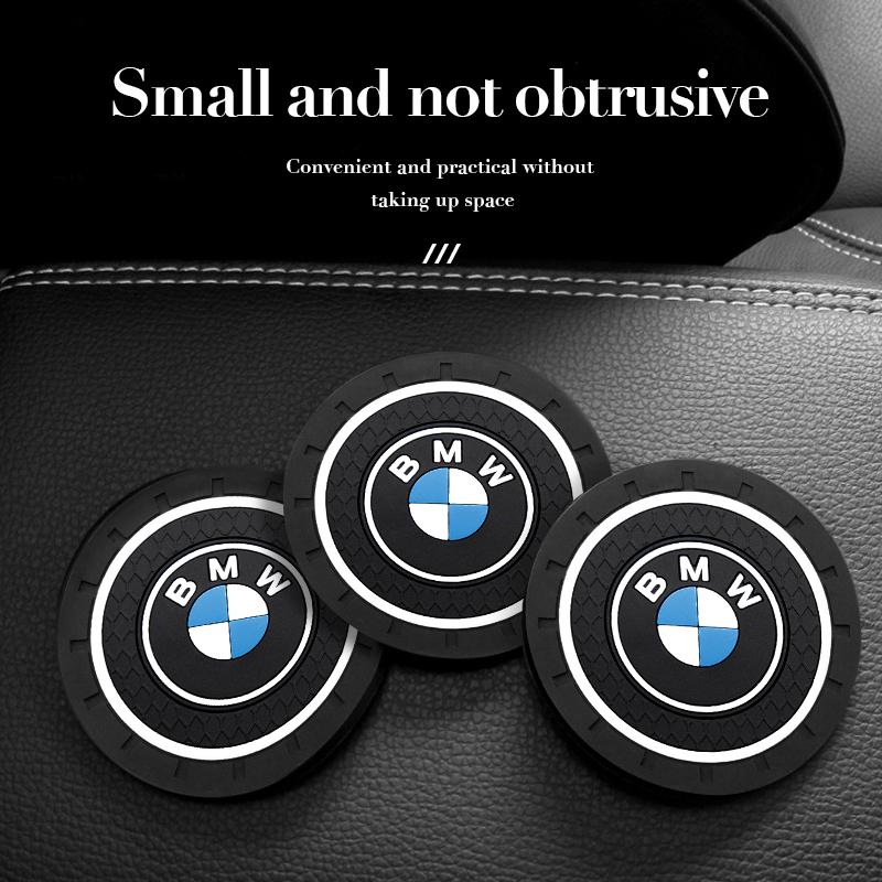 Tappetino Portabicchieri Antiscivolo in Silicone con Emblema M Badge per Auto Tazza d'Acqua per BMW M M3 M5 M6 X3 E46 E90 F30 G20 E36 E34 X6 G20 Accessori