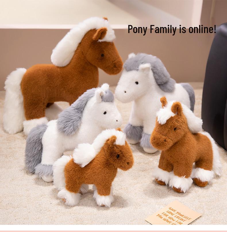 Adorable Pony Plush Doll - Year of the Horse Mascot Gift