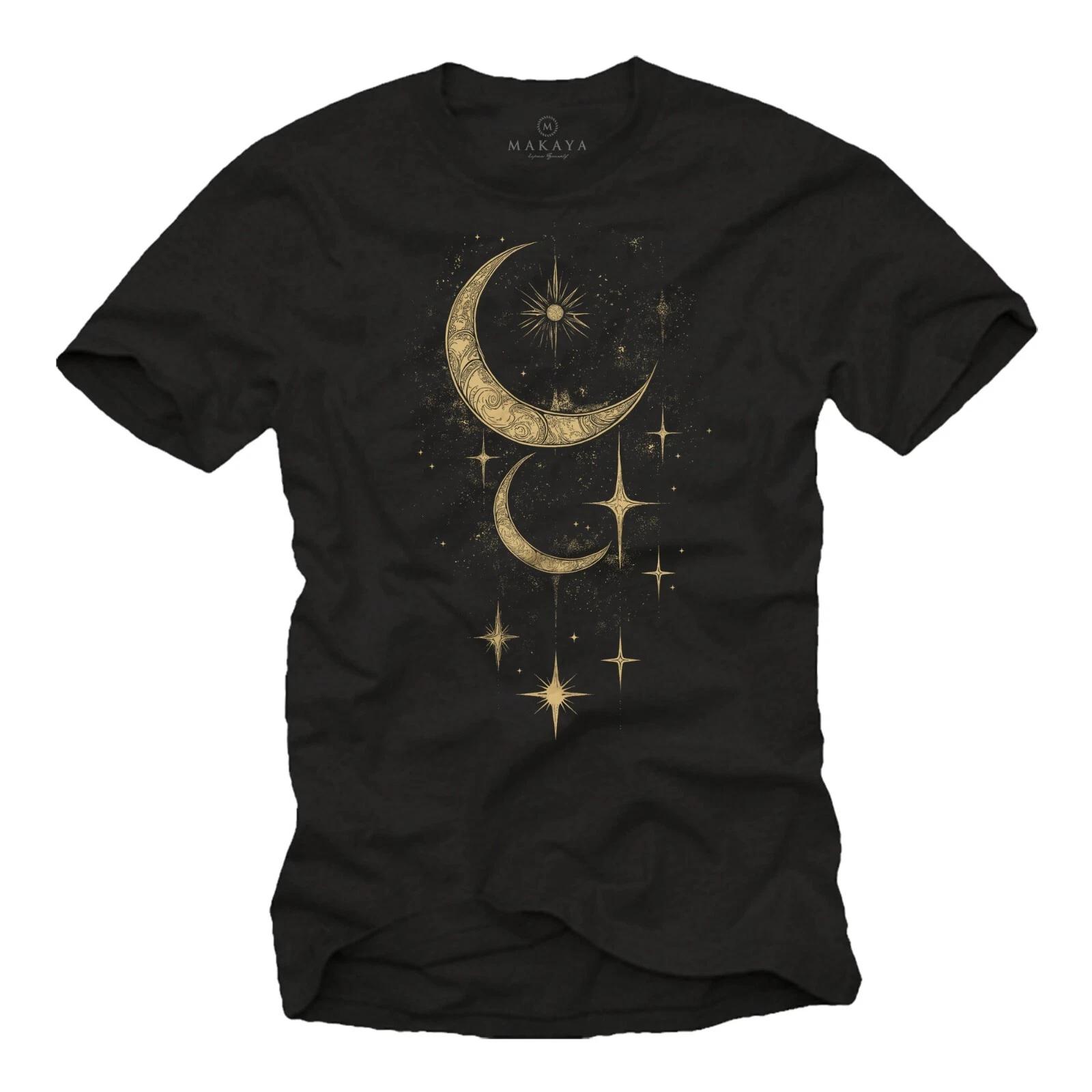 Mens T-Shirt - Astronomy & Astrology Design - Moon & Stars Theme for Men- S