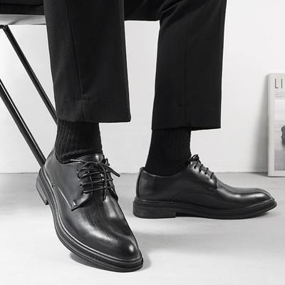 Brand Mens Brogues Flat Business Shoes Party Office Male Footwear Black Brown Grey