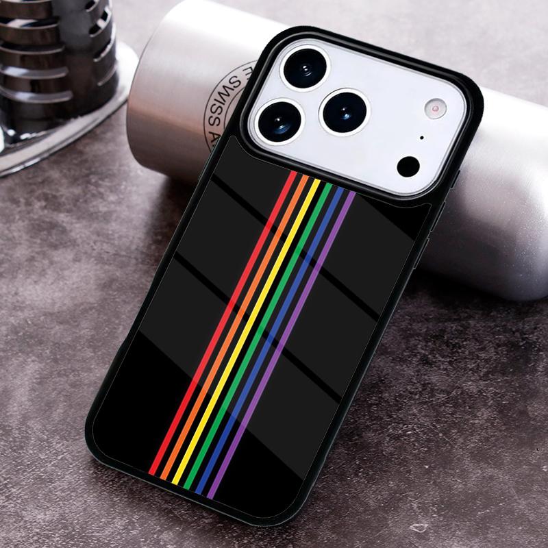 Rainbow Pride Phone Case for iPhone 17 16 15 Pro Max Air 14 13 12 11 Plus Shockproof Capa Cover