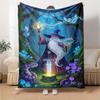 Wizard Theme Printed Blanket - Perfect for Couch, Bed, Travel & Outdoor Use | Machine Washable, Cozy & Durable.