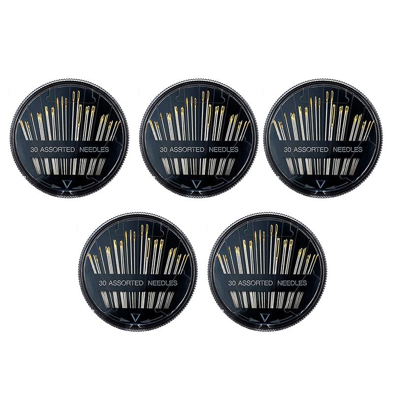 3/5Set Sewing Needles Handcraft Needlework Embroidery Mending Gold Tail Needles 30PCS/Set Household DIY Art Sewing Accessory ZYF