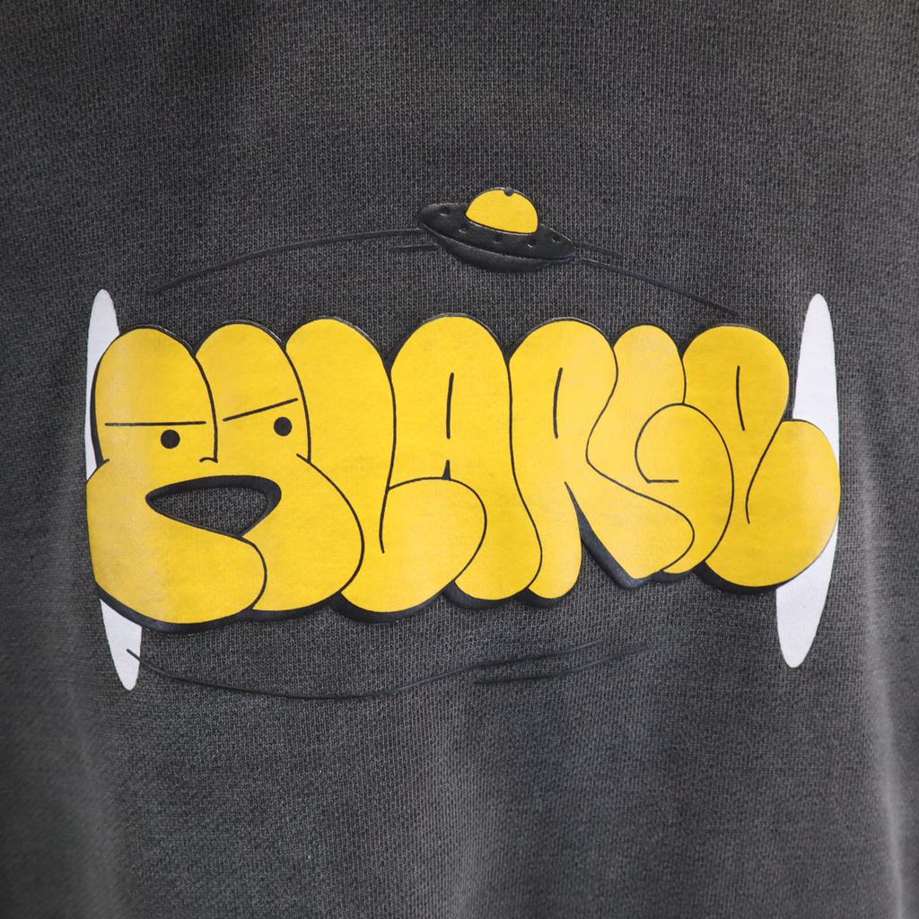 Xlarge Long Sleeve Sweatshirts M Gray Graffiti Pigment Pullover Men's Used