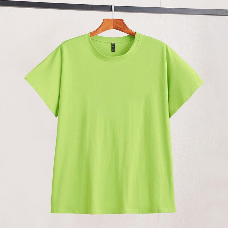 

Plus Size Women s Short Sleeve Cotton T-shirt - Slimming, Belly-Covering Summer Top 7XL (275-320 lbs)
