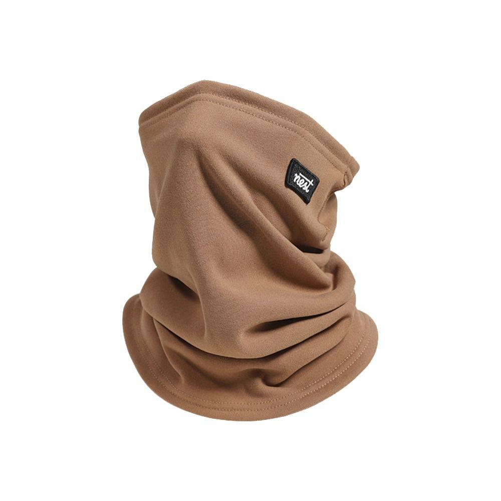 Solid Color Neck Gaiter Fleece Half Face Mask Fashion Ski Tube Scarf  Men & Women