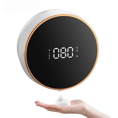 Bezdotykový automatický dávkovač mydla so senzorom, penový typ, nabíjanie typu C, inteligentné indukčné umývadlo na ruky s digitálnym displejom teploty