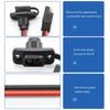 Battery SAE Power Lead with Panel Mount Body, Tethered Dust Cover, Copper Conductors, and Red and Black Wires for Fixed Access, 4 Pack