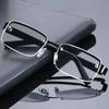 High-quality Half-frame Reading Glasses for Men Women Imitation Crystal Presbyopia Eyeglasses Blue Light Blocking Eyewear