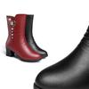 Damen Stiefeletten Winter Dick Plüsch Bequem Hohe Absätze Outdoor Anti-Rutsch Warm Mittelhohe Stiefel