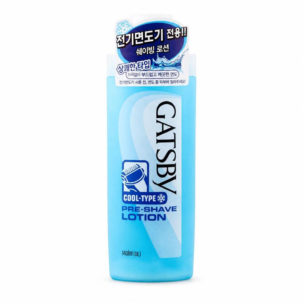 Gatsby Pre Shave Lotion 140ml (1pc / 2pcs Set) - Electric Shaver Cooling Lotion & Razor Burn Protection