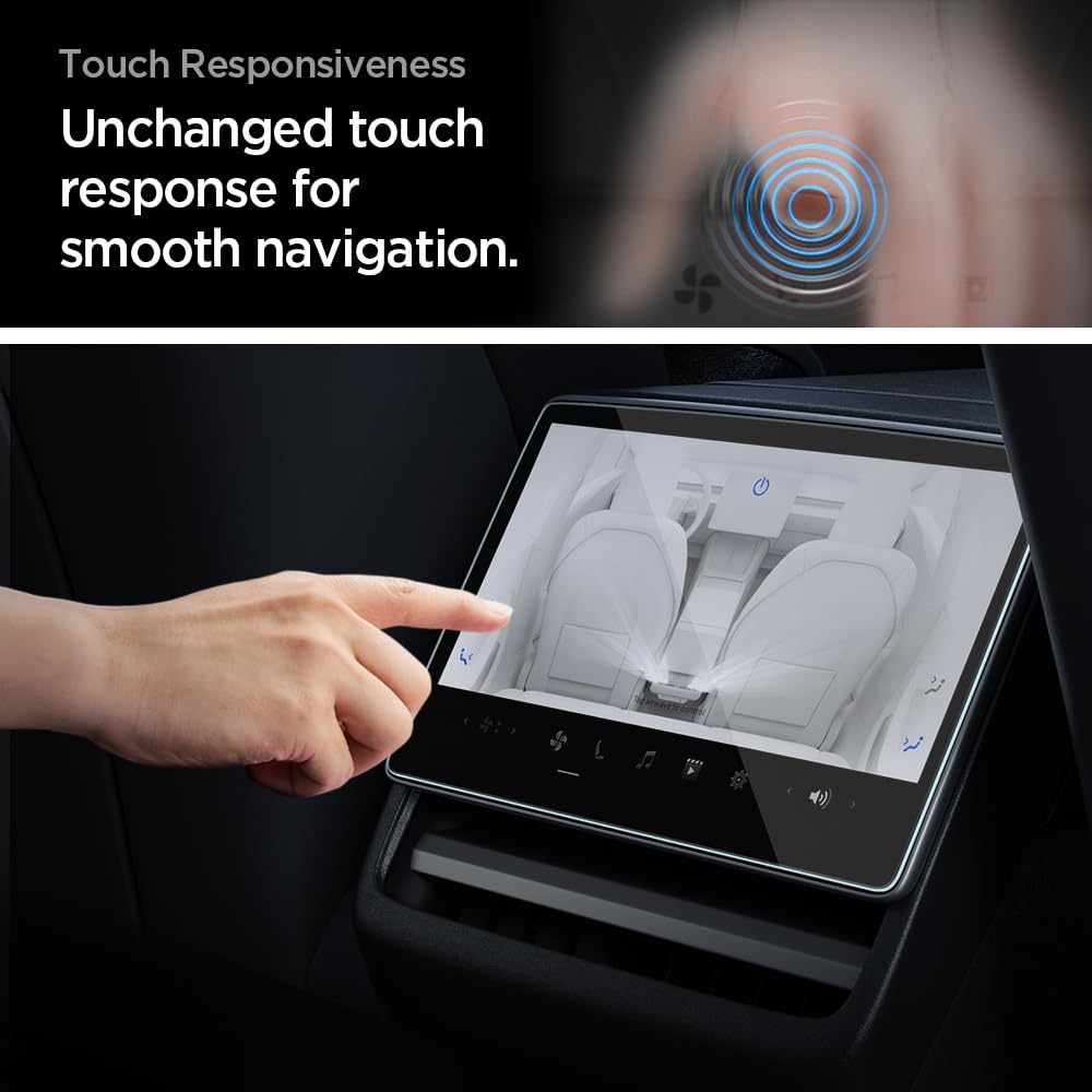 Spigen Glass Film for Tesla Model 3 (24) tRSlim 8" with Paste Kit Anti