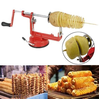 Patates Spiral Kesici Cips Paslanmaz Çelik Sebze Dilimleme Mutfak Aletleri