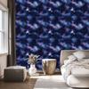 Watercolor Galaxy Wallpaper Navy Blue, Bottom Navy Blue 50x1000