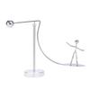 Balance Art Sculpture Interactive Kinetic Decoration Surfing Figure Skier Balancing Tabletop Figurine for Stress Relief Home Office Desk Shelf