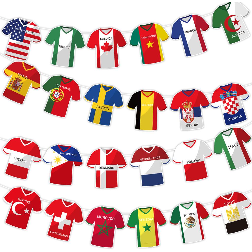 World Cup Theme Pennant Banner Set for Bars Parties Décor Outdoor Decoration Props 3M