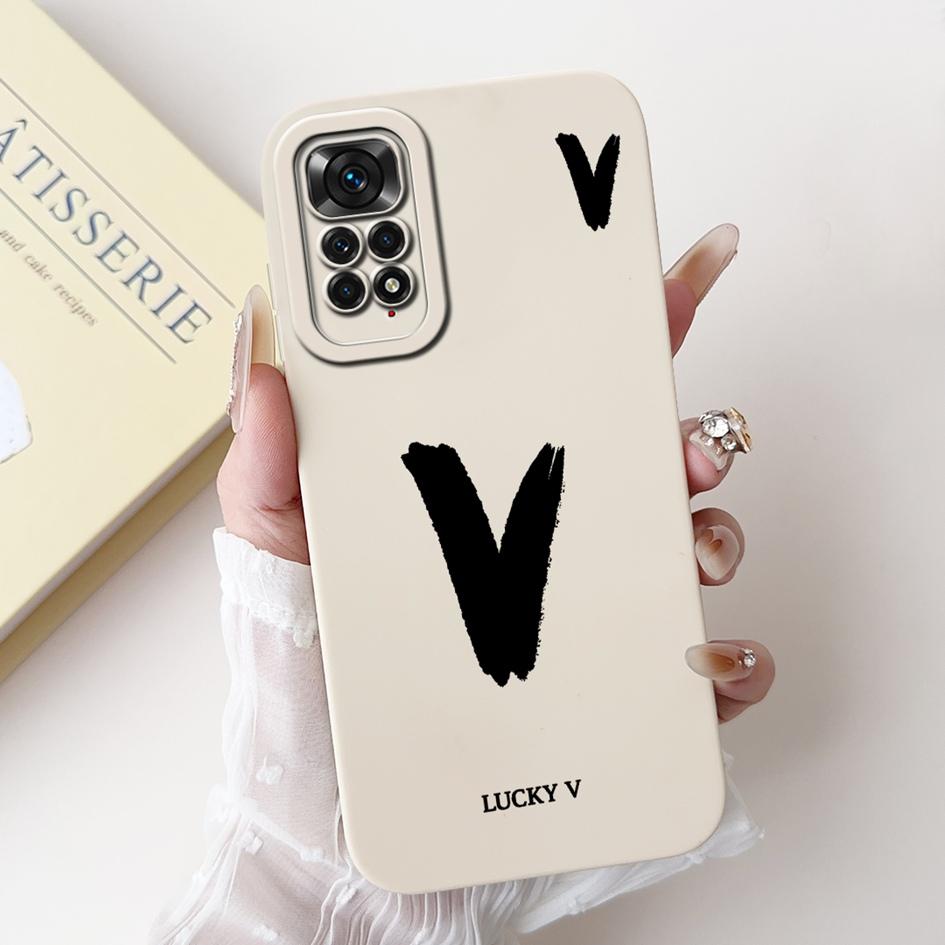 For Xiaomi Redmi Note 11S 4G Case Lovely Letters Soft Silicone Shockproof Phone Cover For Redmi Note 11 Pro Plus Note11 4G Funda