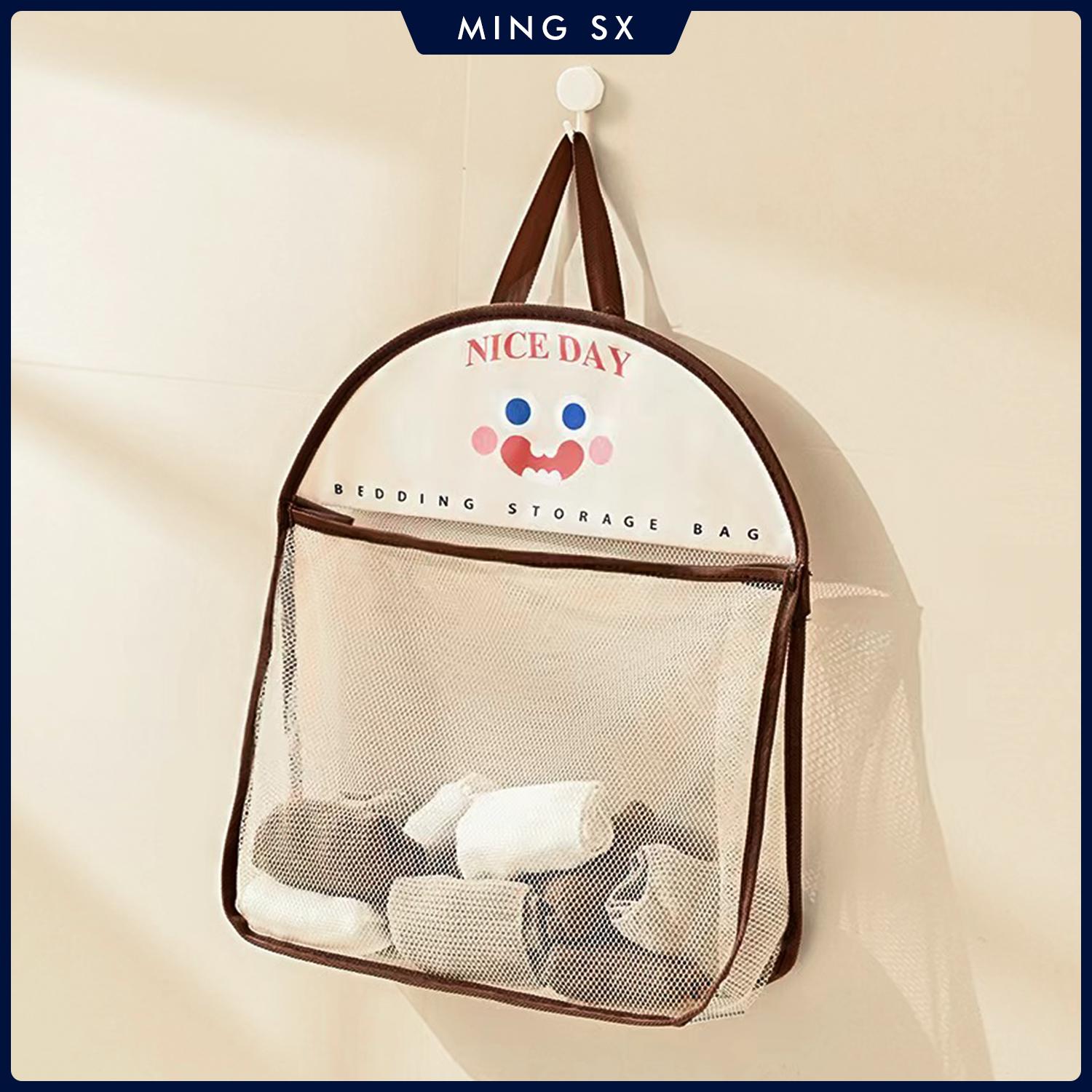 Bathroom Organizer Bag Laundry Basket Wall Hanging for Underwear Socks Clothes Clothes Kitchen Mesh Storage Bag Household Tools коричневый 970₽