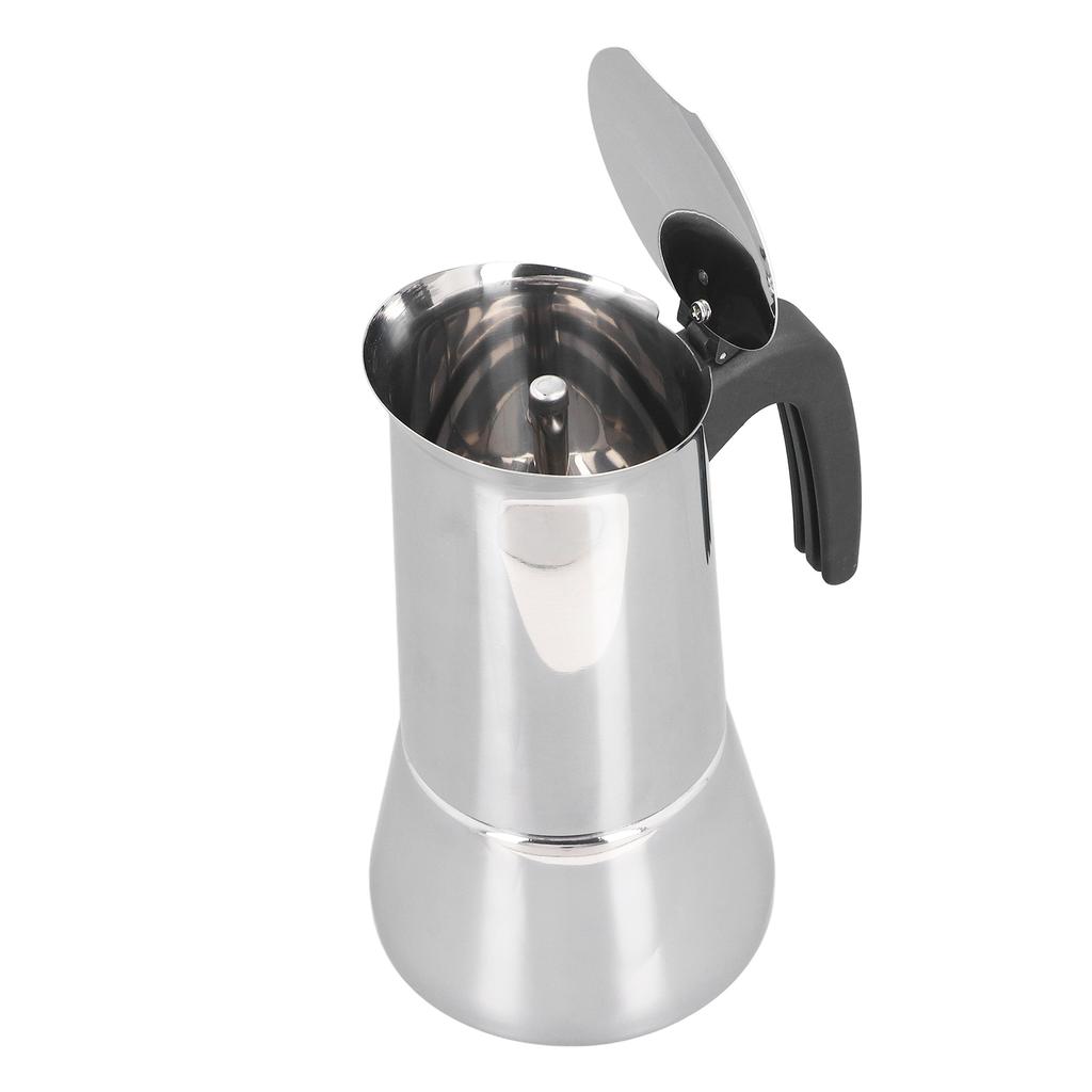 Stovetop Moka Pot 430 Stainless Steel Portable Stovetop Coffee Making Pot for Induction Cooktops 9