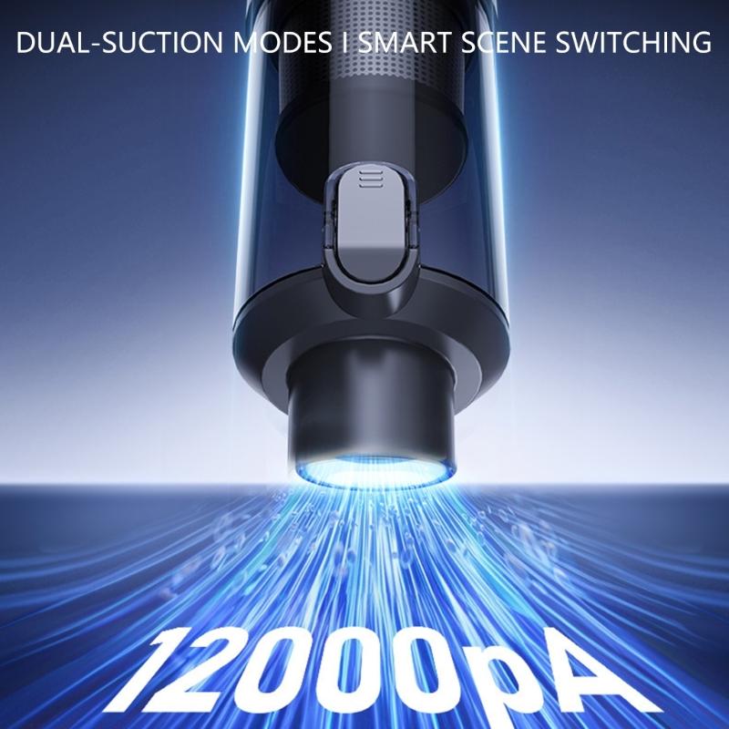 12KPa Powerful Vacuum Cleaner With 62000RPM Reusable HEPA Filter 4000mAh C Charging