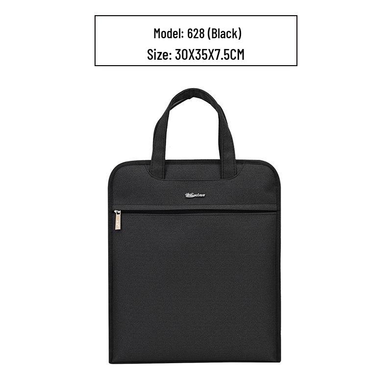Handheld Waterproof Document Bag with Zipper - Large Capacity Office & Conference Bag for Computers & Documents