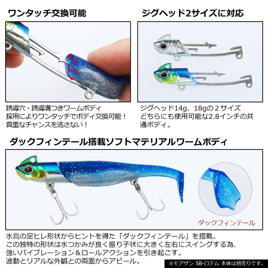 DAIWA Seabass/Flounder Lure SB-RODEM Spare Body U Sardine