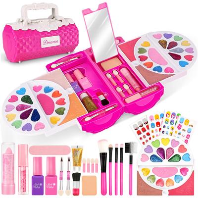 Makeup Set Girls Makeup Set Girls Toys Makeup Set Elementary School Girls 3 4 5 6 7 8 9 10 11 12 13 Girl Pink Portable 's Makeup Set Case