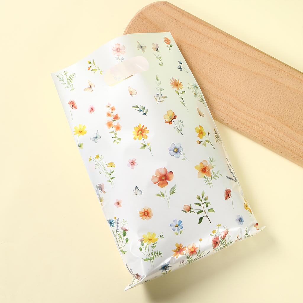 Spring Wildflower Gift Packing Hand Bags Floral Birthday Party Decor Kids Wedding Baby Shower Party Supplies Biscuit Candy Bags