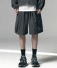 NOT4NERD Nylon Big Pocket Wide Shorts - Charcoal