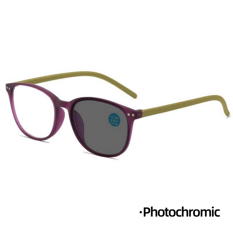 

Фотохромные очки для защиты глаз от синего света, для коррекции пресбиопии, женские, ультралегкие, HD, прогрессивные мультифокальные, для чтения 3.5