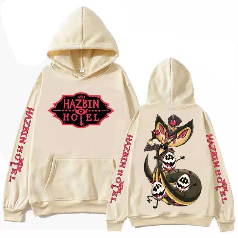 Hazbin Hotel Sir Pentious Hoodie Man Vrouw Harajuku Lange Mouw Pullover Tops Sweatshirt Cadeau