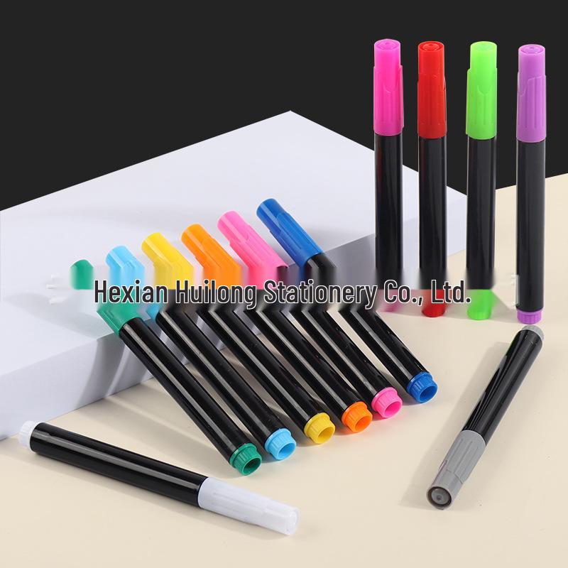 Colored Liquid Chalk Marker Set - 12 Erasable Water-Based Pens for Kids' Drawing & Doodling on Blackboard or LED Light Boards