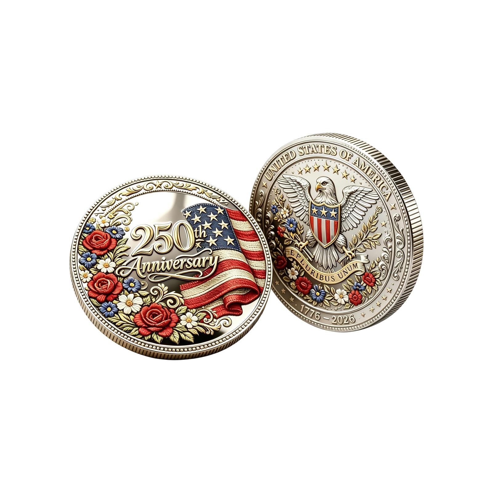 3D Commemorative 0th Anniversary Independence Day Commemorative Commemorative One Size