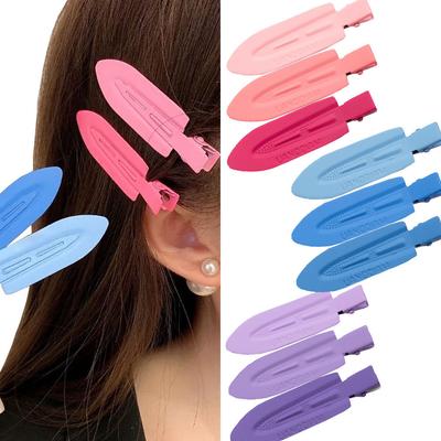 3Pcs Simple Hair Clips Colorful Traceless Acetate Hair Seamless Clip No Bend Bangs Clip Duckbill Clip Hairpins Hair Styling Tool
