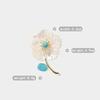 Xiliang Concubine Mother-of-Pearl & Blue Turquoise Peach Blossom Brooch – Elegant Coat Accessory Pin