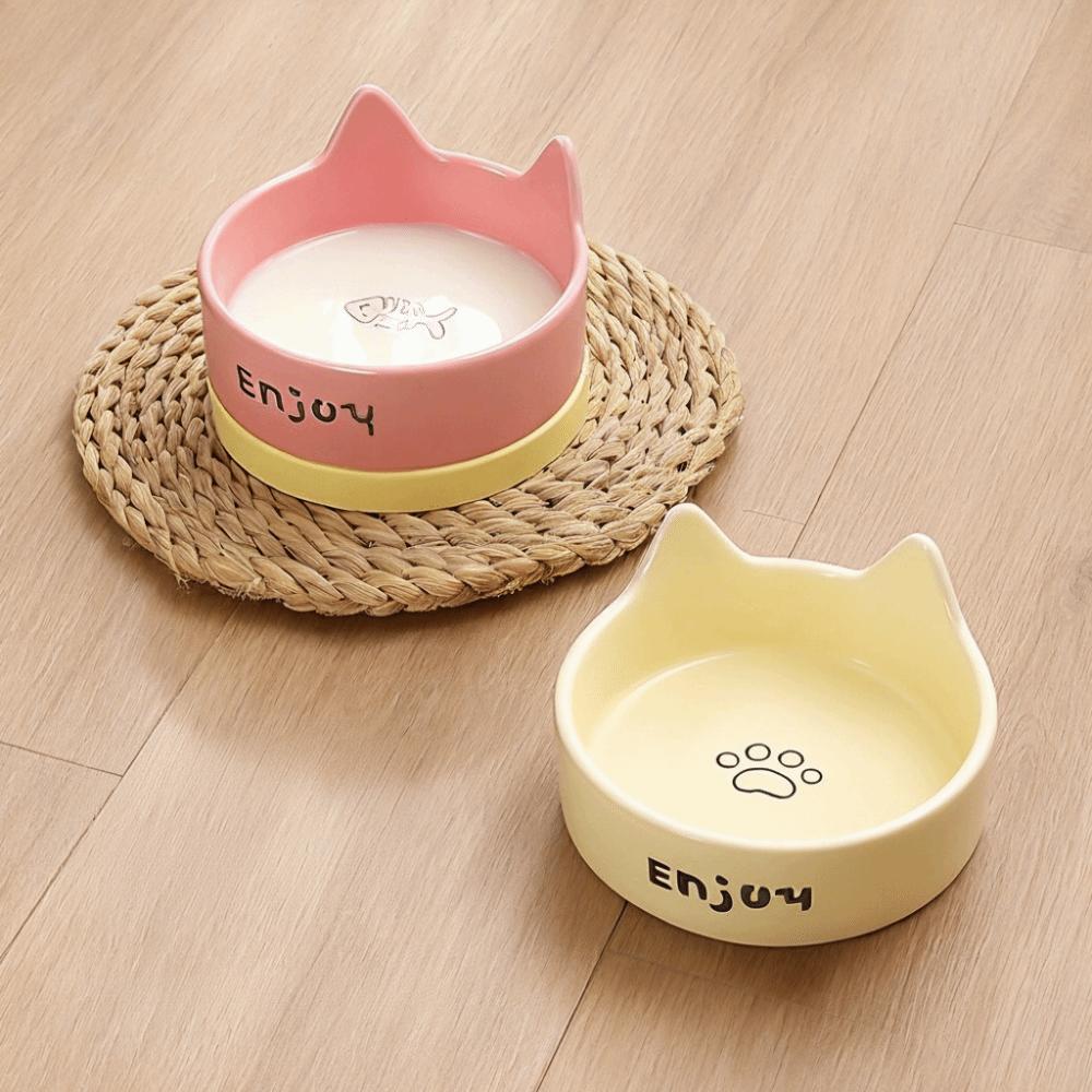 Noiseless Pet Heating Bowl Constant Temperature Automatic Heated Cat Bowl Large Caliber Cat Shape Dog Food Bowl Winter