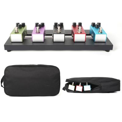 Plaque Support Pédalier d'Effets Guitare en Alliage d'Aluminium Portable Support d'Effets Grand Pédalier Guitare avec Sac de Transport