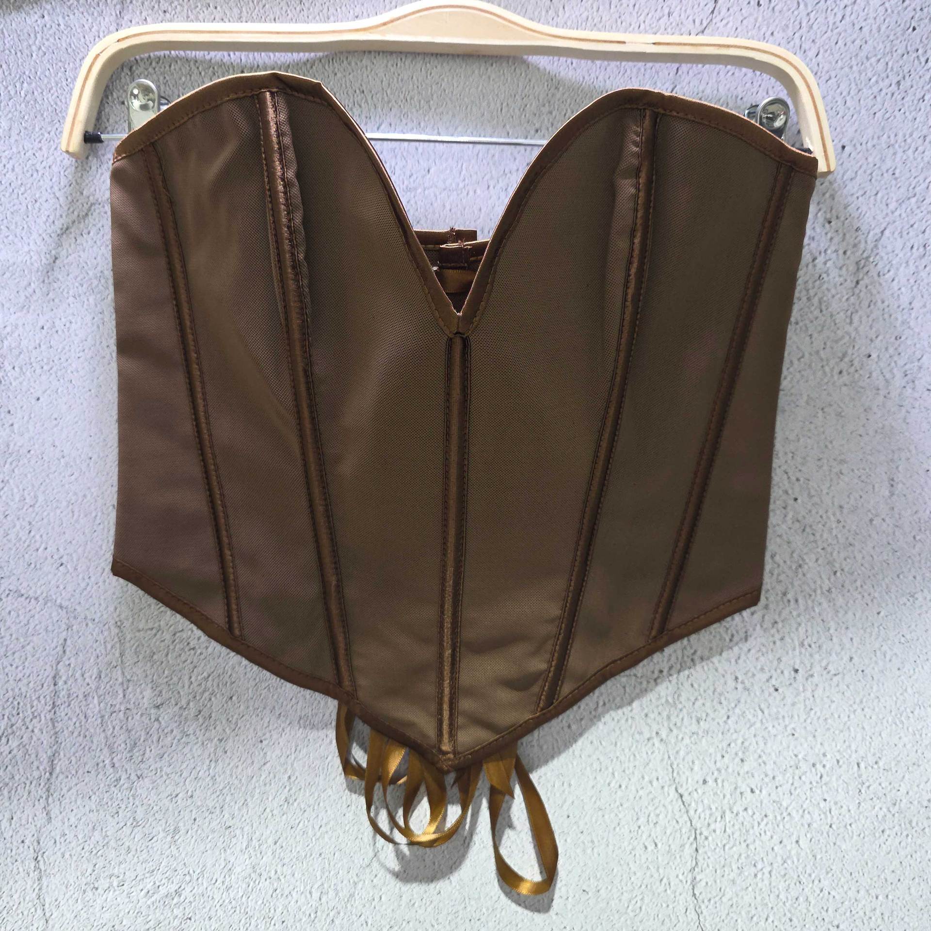 

Верхняя одежда Топ-бюстье без бретелек в стиле корсета для элегантных леди Сексуальные и облегающие майки и топы 40/90 темно-коричневого