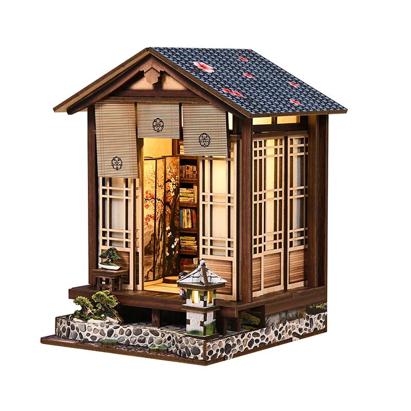 3D Art Deco Stereoscopic DIY House Model Toy Gift Wooden Hand-assembled Bookends Dark Box Mystery Case Scene Birthday Adults