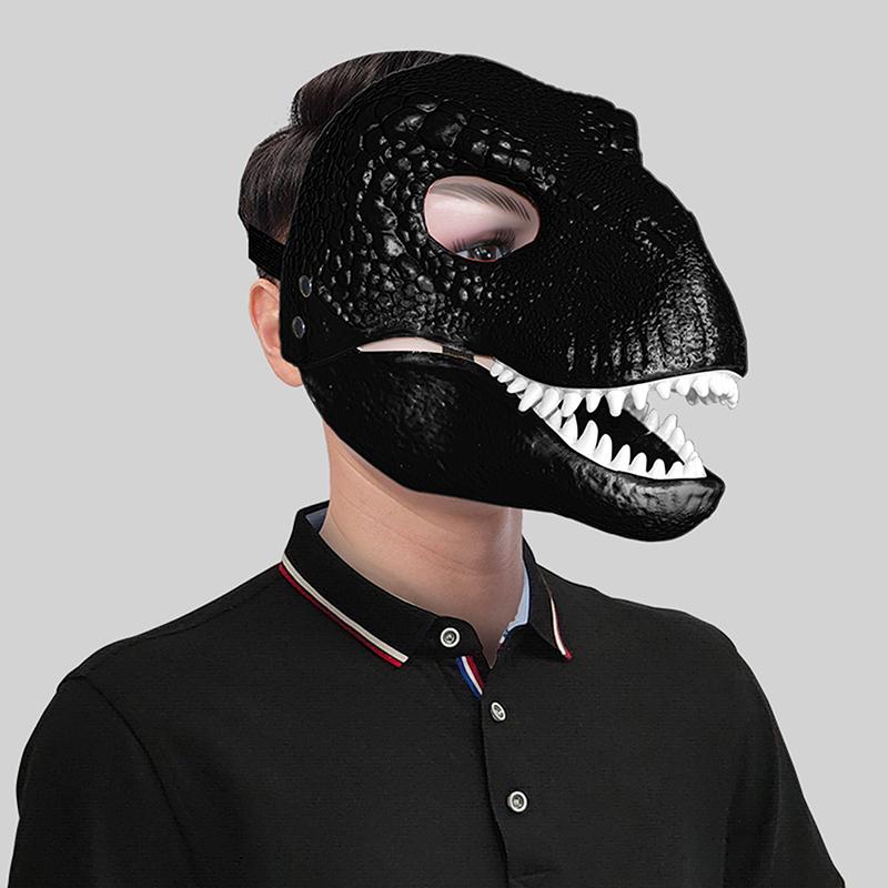 

Маска на голову питомца собаки Маска динозавра 3D Маска динозавра Реалистичный Раптор Дино Движущаяся челюсть Маска динозавра