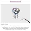 WOSTU Pave bunte Strasssteine ​​Herzförmiger Traumfänger 925 Sterling Silber Charm Bead passend für Original Armband Armreif DIY Edlen Schmuck