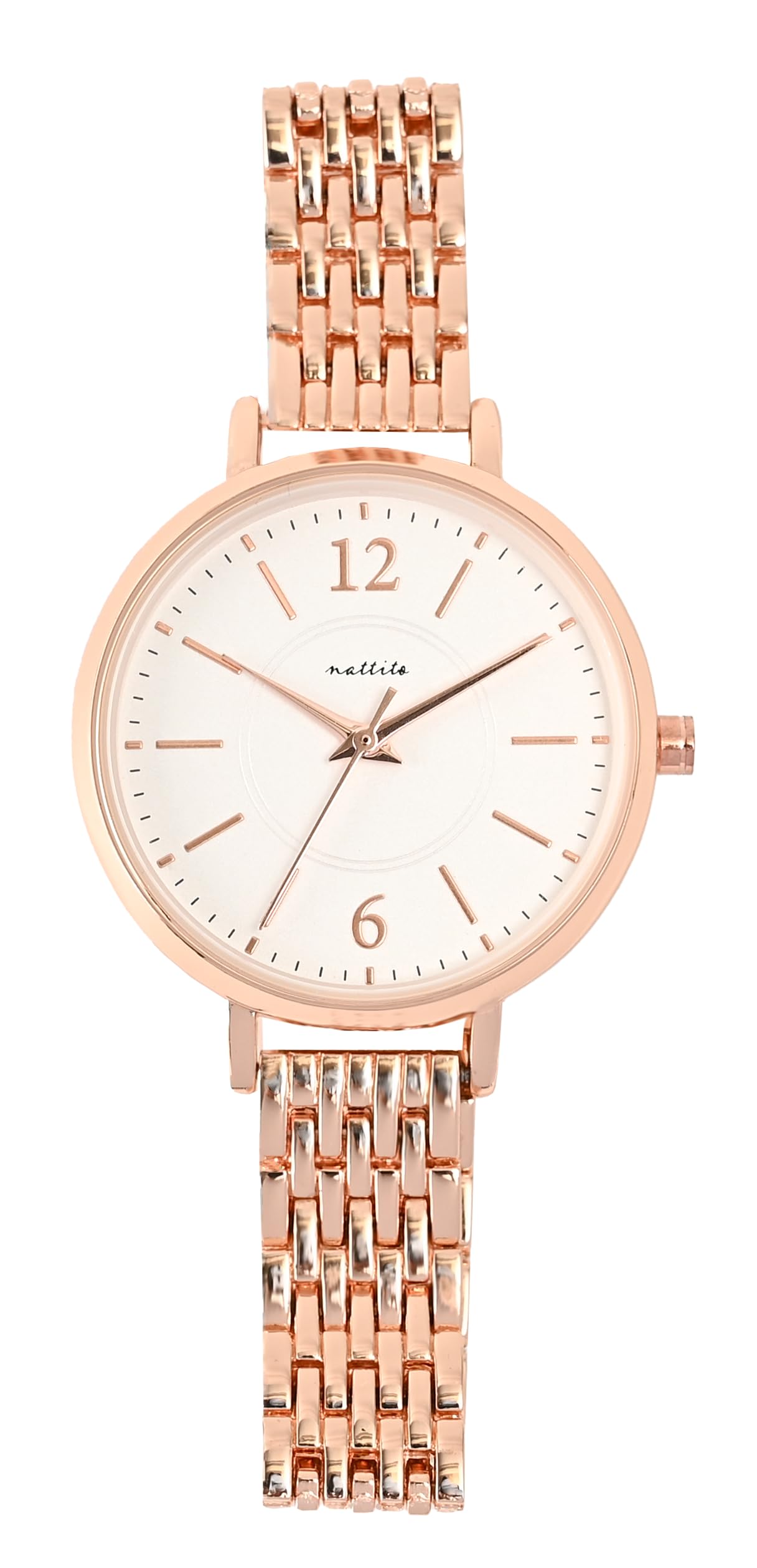 

[Fieldwork] Женские часы с аналоговым металлическим ремешком, тонкие, простые, легко различимые, Opus, розовое золото, белый цвет JN042-3